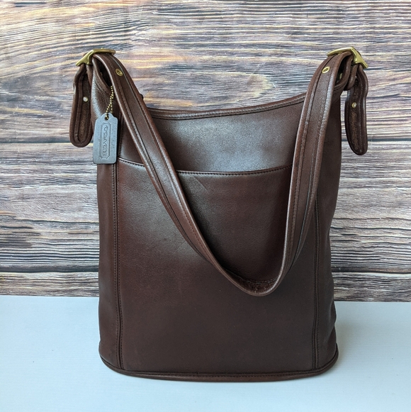 Coach Handbags - Vintage Coach Duffle 9060 Sac a dark brown Shoulder Bag